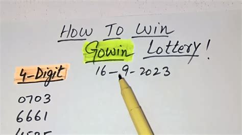 gowin lottery